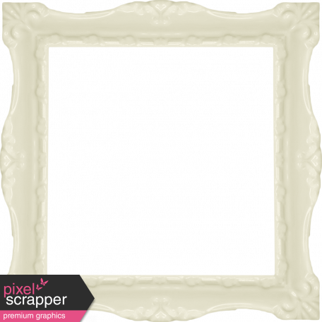 White Ornate Frame - Picture Frame (456x456), Png Download