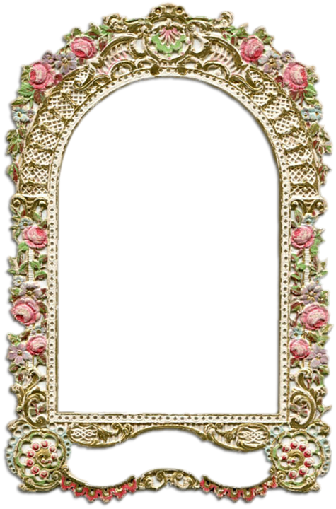 Ornate Frame Png - Birthday Card 19th Century (475x720), Png Download