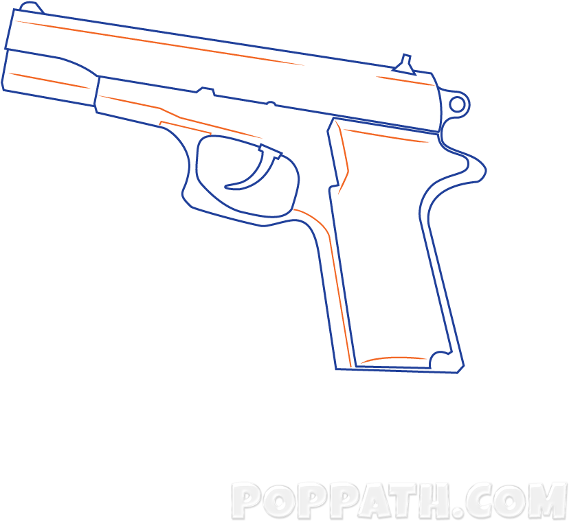 Play Slideshow - Handgun (1000x1000), Png Download