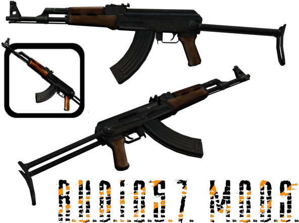 Aks 47 Is A Kalashnikov Variant Made For Soviet Paratroopers - Aks Gta Sa (640x480), Png Download