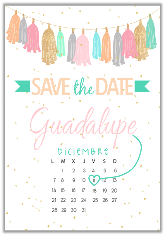 Save The Date Diciembre - Let's Party (564x806), Png Download