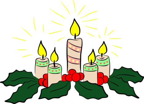 Candle Light Advent Wreath Askartelu - Cartoon Pics Christmas Candles (468x340), Png Download