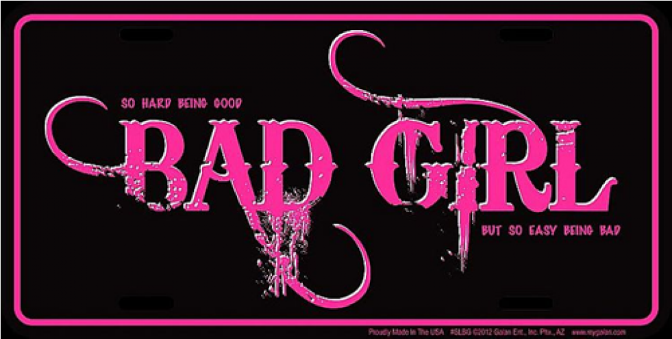 Ge Bad Girl License Plate - General Electric (980x980), Png Download