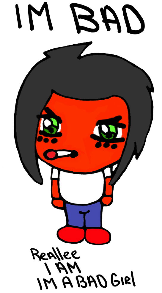 213kib, 593x1024, Real Bad Girl - Am Cute Bad Girl (593x1024), Png Download