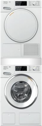 Wwh860wcs Twf160wp Wtv502 - Miele Wwf060wcs W1 Washer And Twf160wp T1 Dryer Stacked (410x410), Png Download