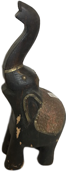 Sitting Elephant With Trunk Up - Indian Elephant (360x480), Png Download