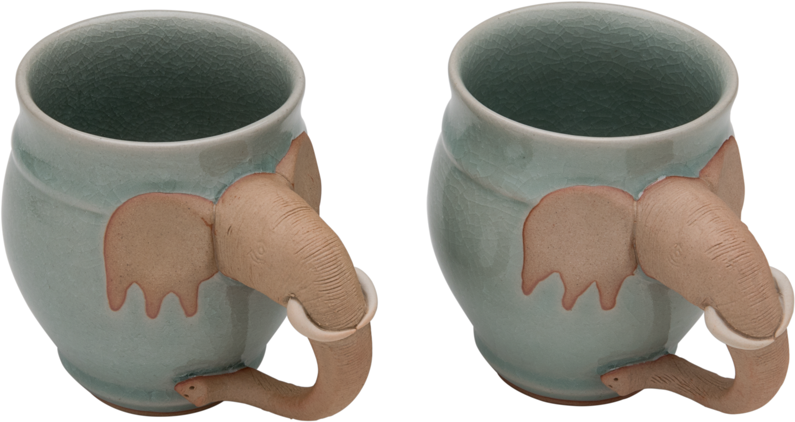 Celadon Pottery Mug Set Buy Thai Celadon Online Curocarte - Mug Set (1920x1920), Png Download