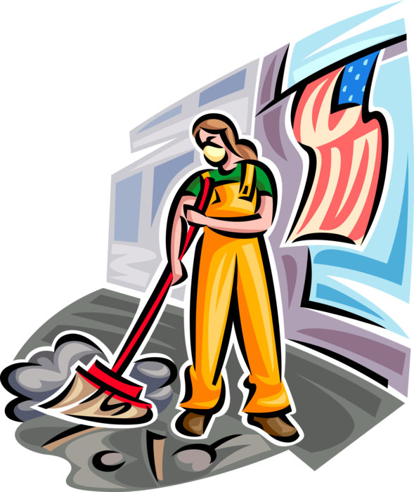 Vector Illustration Of Ground Zero Volunteer Cleanup - Ground Zero Volunteer (589x700), Png Download