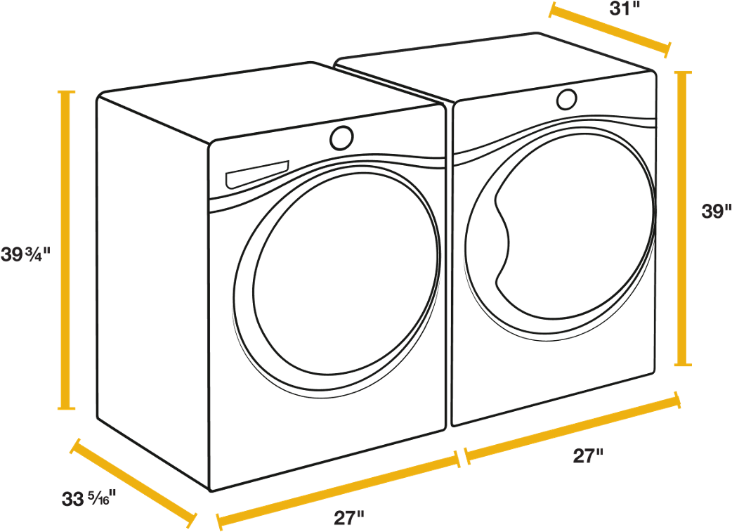 Washer Sizes And Dryer Sizes For The Perfect Fit - Combo Washer Dryer (1170x829), Png Download