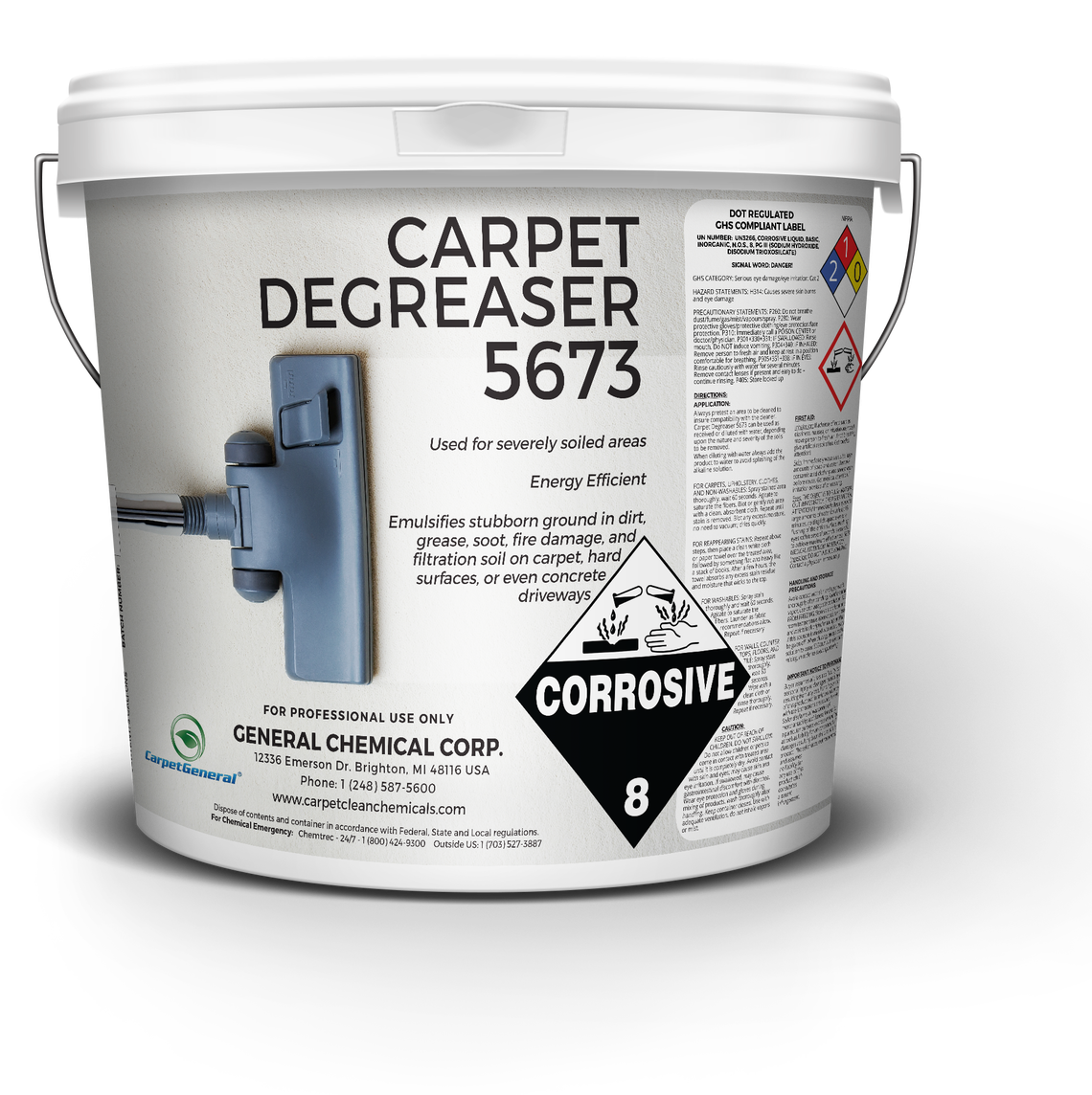 Carpet General Carpet Fiber Rinse 53105 (5 Gallon) (1280x1280), Png Download