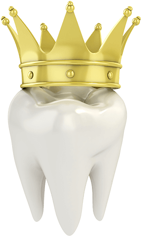 3d Single Tooth With Crown Illustration - Tooth With Crown Png (500x500), Png Download