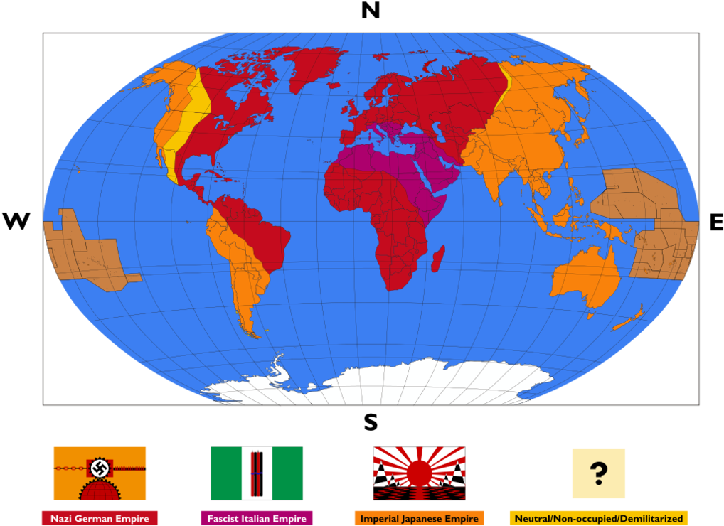 Man In The High Castle World Map - Japanese Empire Man In The High Castle (1060x754), Png Download