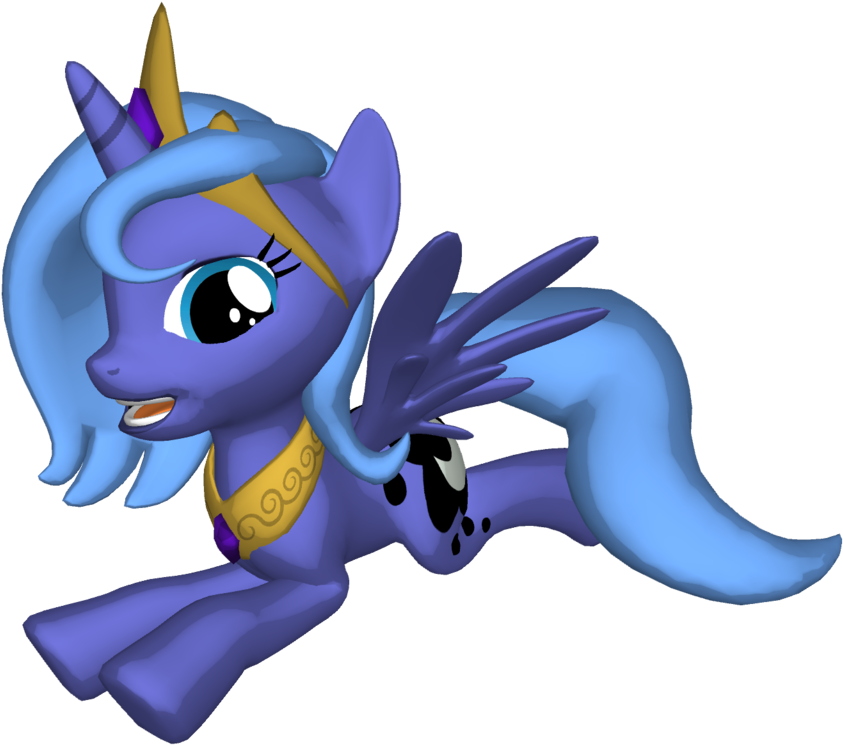 3d, Crown, Cute, Filly, Lunabetes, Princess Luna, Safe, - Cartoon (1280x960), Png Download