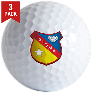 Set Bolas Golf - Golf Balls Set Of 3 Red Flame Dragonfly (460x460), Png Download