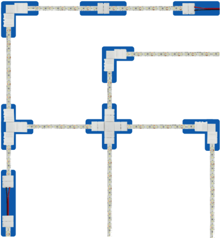 Led Strip Light Connector Kit Dc 12v (500x500), Png Download