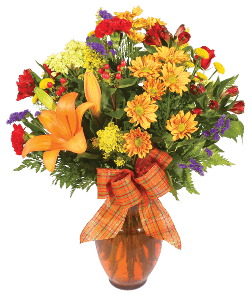 Autumn Meadow, Large - Fall Flower Arrangement (511x600), Png Download