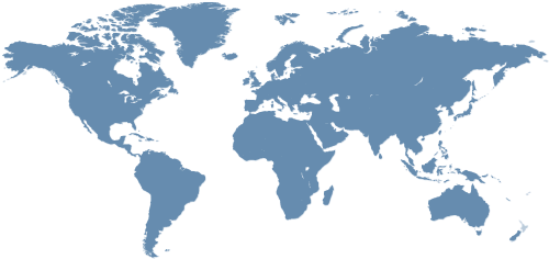 Office Locations - South America And The Middle East (510x245), Png Download