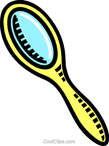 Hand Mirror Royalty Free Vector Clip Art Illustration - Espelho De Mão Vetor Png (359x480), Png Download