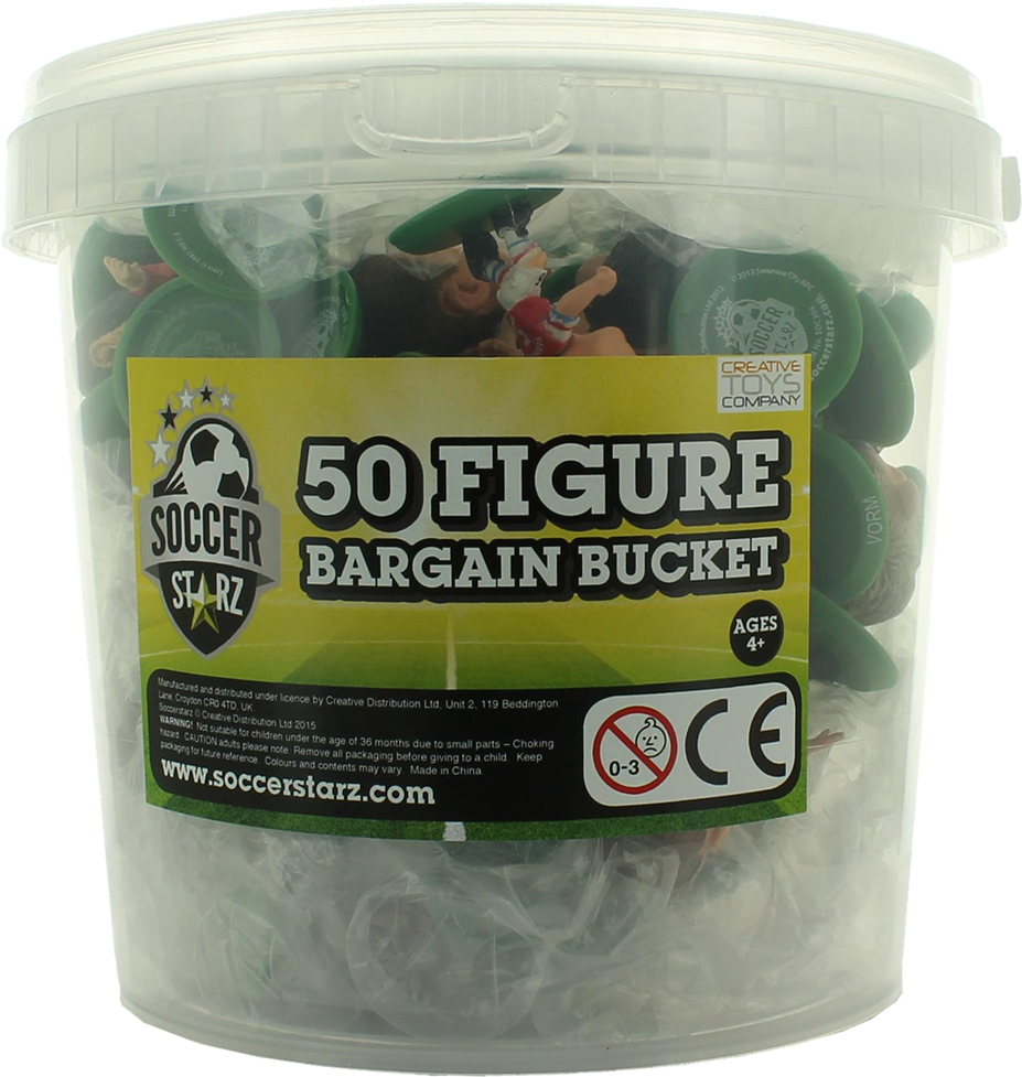 50 Argos Bucket - Creative Toys Company Soccerstarz - 50 Piece Bargain (1000x1000), Png Download