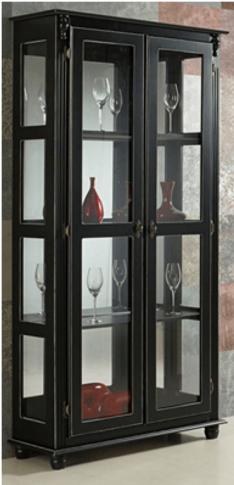 Cristaleira 2 Portas 3 Prateleiras Laterais Com Vidro - China Cabinets & Hutches (1000x1000), Png Download