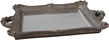 Bandeja Com Espelho E Pérolas - Mirror (471x256), Png Download
