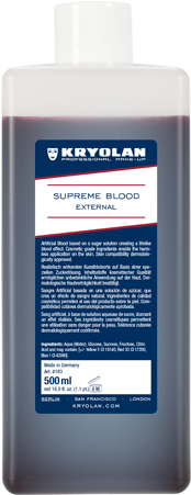 Kryolan 4183 Supreme Blood External 16 Oz 210838 By - Kryolan Supreme External Blood - Light (350x450), Png Download