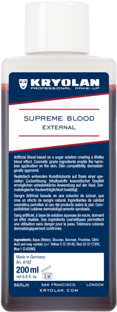 Kryolan 4182 Supreme Blood External - Kryolan (350x450), Png Download