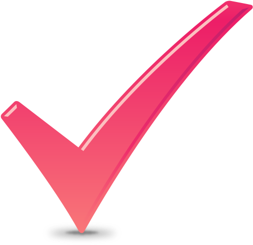 Check Clipart Pink - Check Icon Png Pink (500x485), Png Download