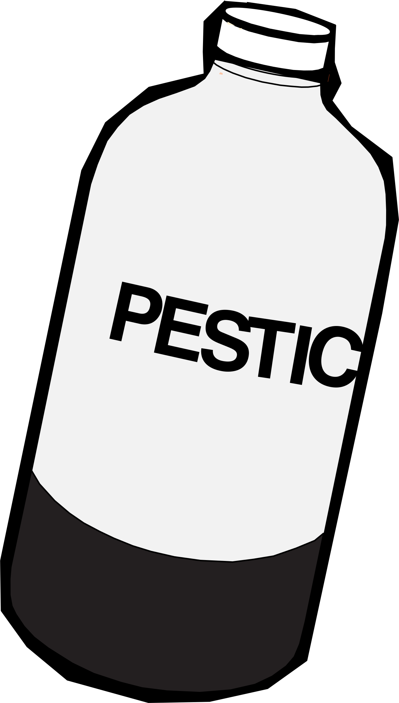 Pesticide Bottle - Pesticide Bottle Clipart (1364x2400), Png Download
