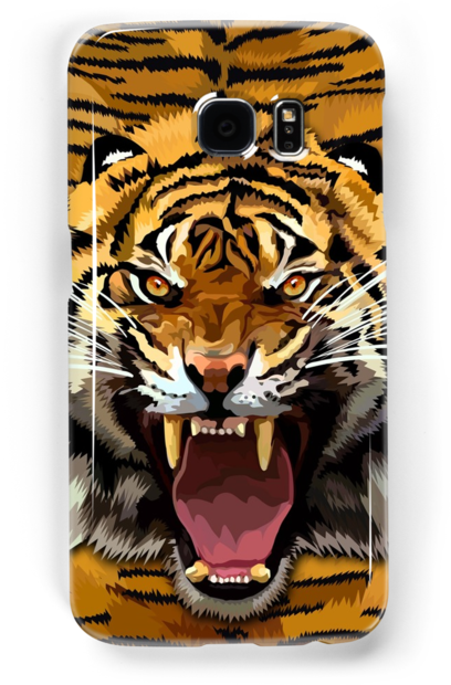 Tiger Roar Digital Art Painting Samsung Galaxy Cases - Eyes Of The Tiger (500x700), Png Download
