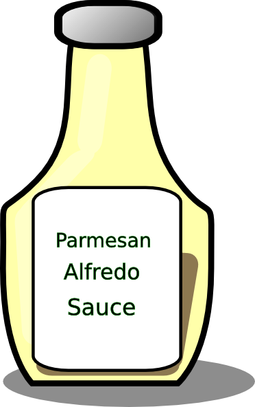 Sauce Clipart Sauce Bottle - Alfredo Clipart (372x592), Png Download
