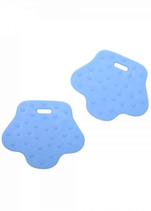 Teether Feet - Material - Tpe - Baby Blue - 70 Mm - - Hækling Med Bideringe (480x681), Png Download