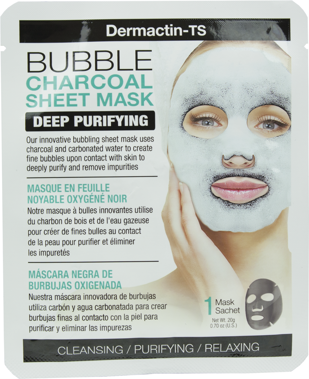 Bubble Charcoal Sheet Mask (1400x1400), Png Download