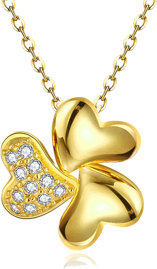 Nuestra Empresa - Gold Plated Petite Trio-clover Necklace (1000x1000), Png Download