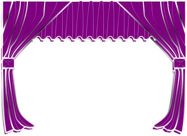 Purple Curtain Clipart (600x436), Png Download