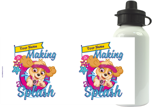 Paw Patrol Personalised Water Bottle - Holdall (634x634), Png Download