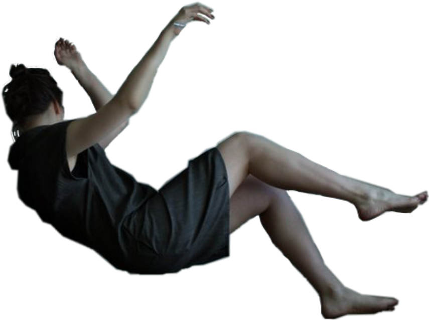 Girl Falling Women Hanging Body - Woman (1024x1024), Png Download