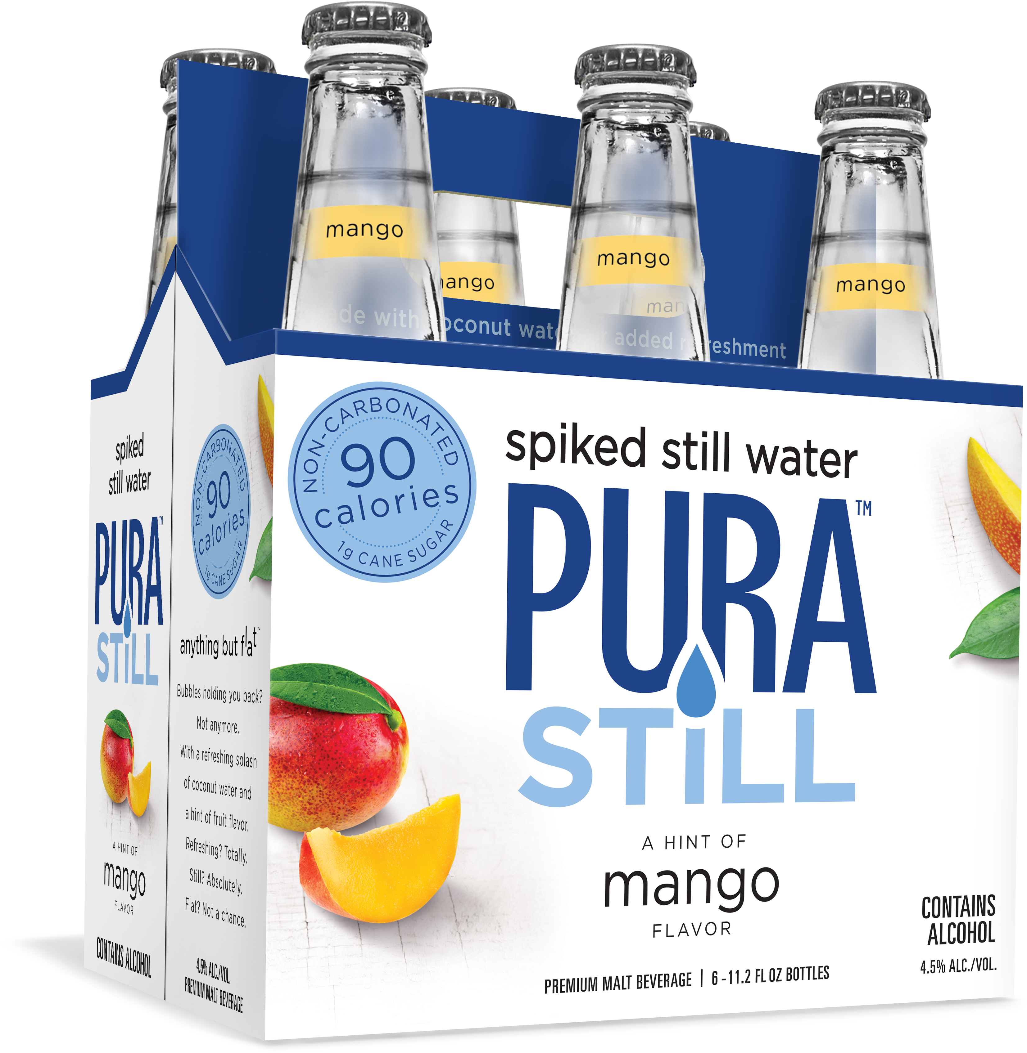 Introducing Pura Still - Glass Bottle (1426x1552), Png Download