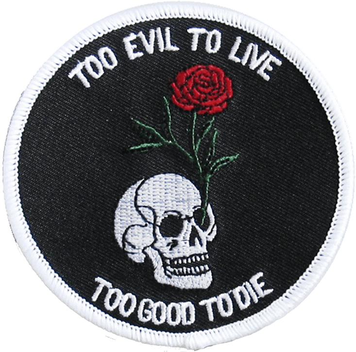 Iron & Stitch - Rose On Skull (1024x1024), Png Download