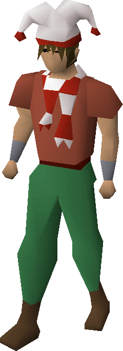 A Player Wearing A Jester Hat - Helm Of Neitiznot (240x685), Png Download