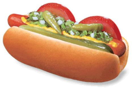 Chicago-style Hot Dog (500x500), Png Download