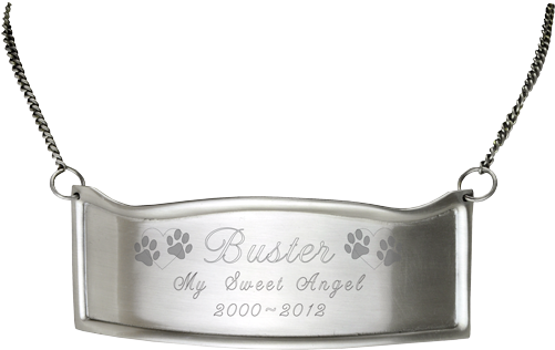 Engraved Pet Memorial Plaque Contoured Silver Plaques - Engraving (500x500), Png Download