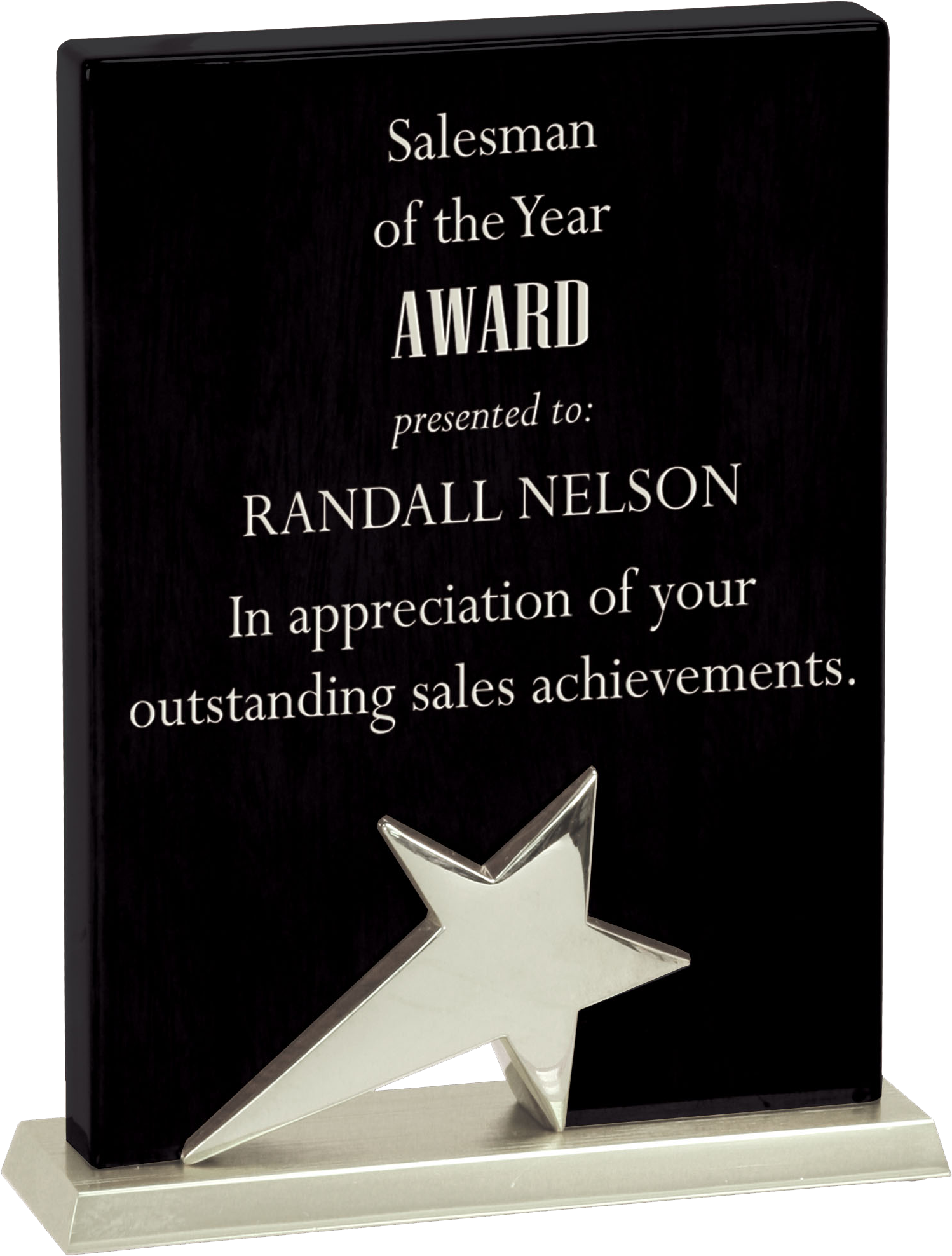 Black Laser Engraved Piano Finished Star Standing Plaque (2108x2108), Png Download