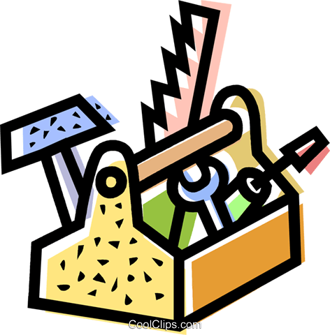 Toolbox With Assorted Tools Royalty Free Vector Clip - Caixa De Ferramenta Vetor Png (472x480), Png Download