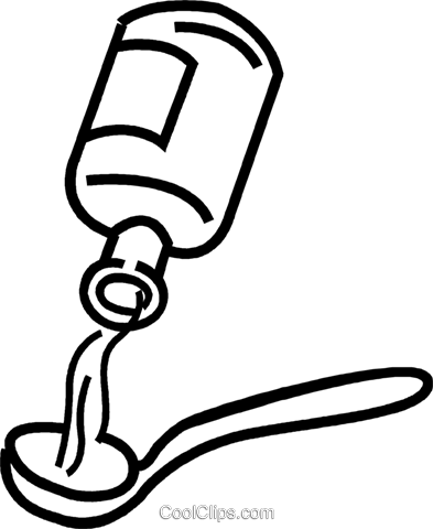 Cough Medicine Royalty Free Vector Clip Art Illustration - Clipart Ubat (393x480), Png Download