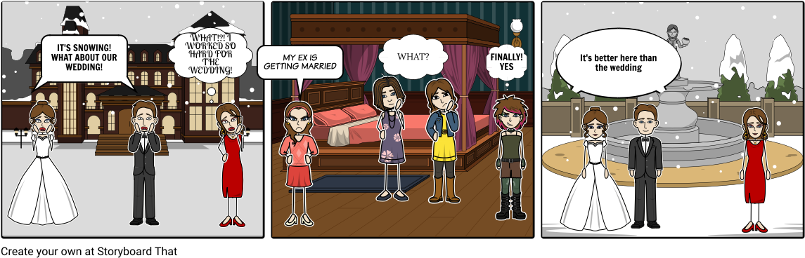 Wedding - Cartoon (1164x385), Png Download