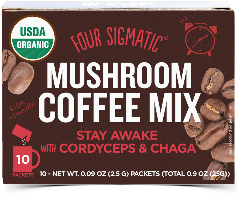 Stay Awake With Four Sigmatic Mushroom Coffee Mix With - Usda Organic (1024x845), Png Download