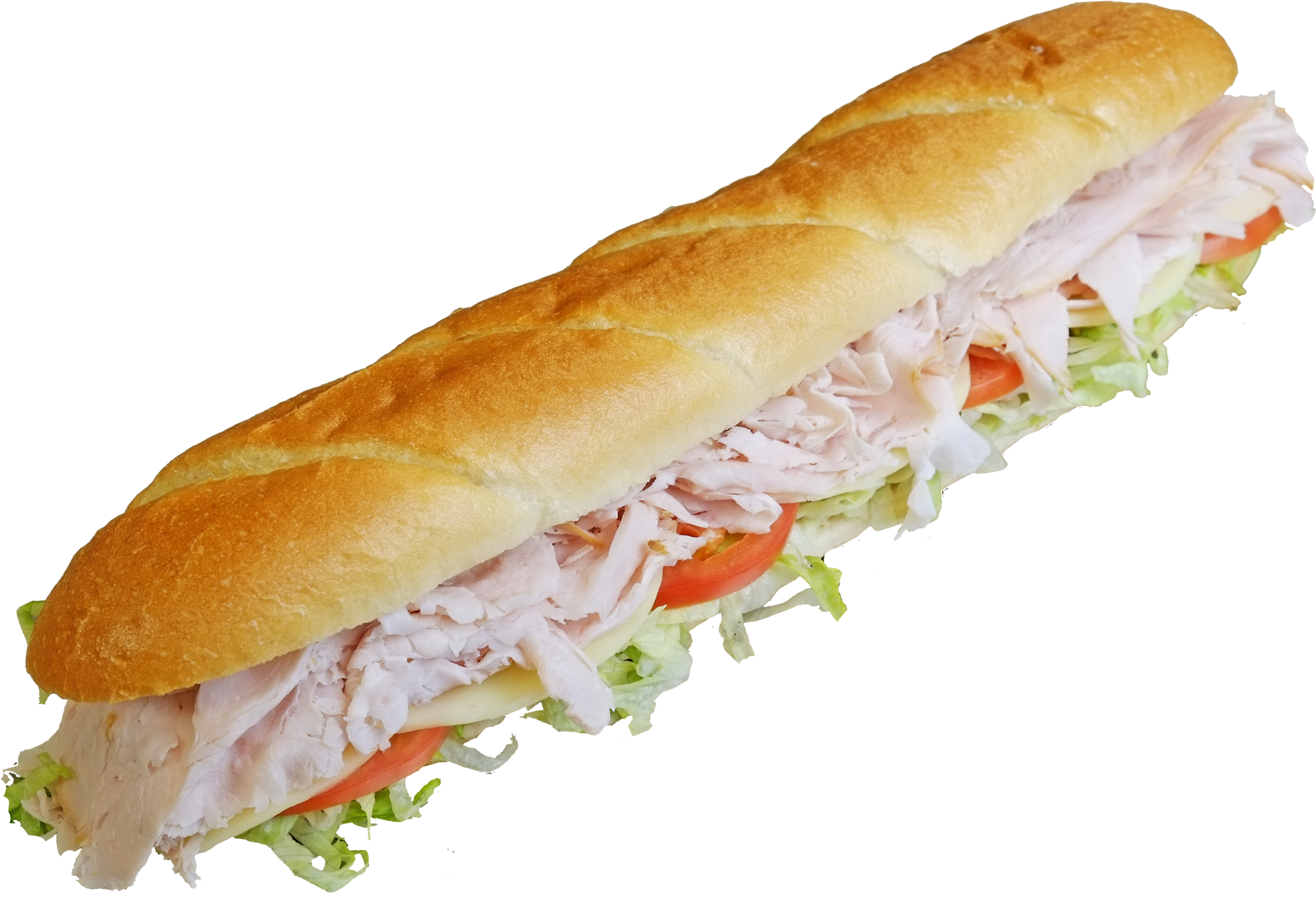 12 Inch Turkey Sub - Fast Food (2000x1358), Png Download