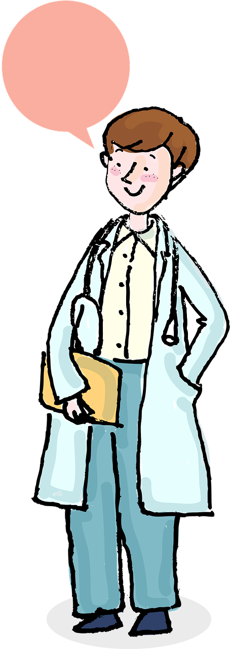 Chronic Bronchitis & Chronic Cough - Doctor Smiling With Patient Clipart (640x1280), Png Download