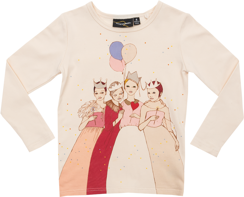 Party Girls T-shirt - Long-sleeved T-shirt (1000x1000), Png Download